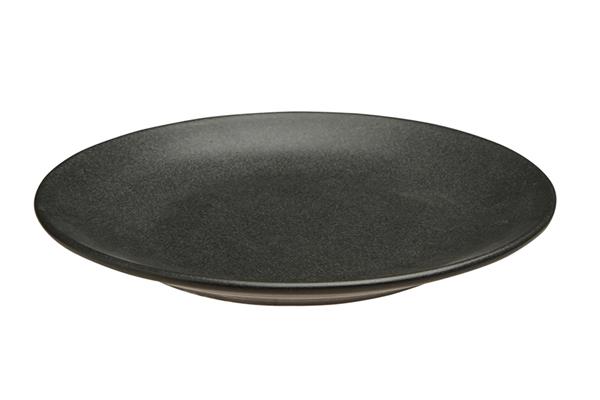 Тарелка 28 см безбортовая фарфор цвет черный Seasons