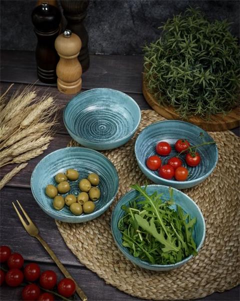 Набор салатников Lykke Turquoise 250 мл, 4 шт