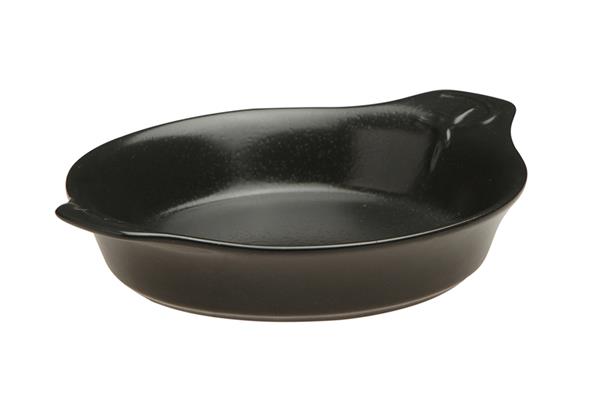 Форма для запекания d 15 см h 3,6 см (L с ручками 18 см) фарфор цвет черный Seasons