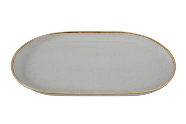 Блюдо овальное 32х20 см фарфор цвет серый Seasons