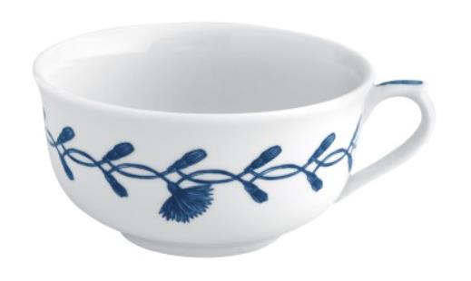Чашка чайная 330 мл, 13,4x11,4 см h 5,8 см, фарфор, цвет белый / синий, Jane blue
