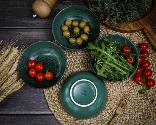 Набор салатников Lykke Green 250 мл, 4 шт