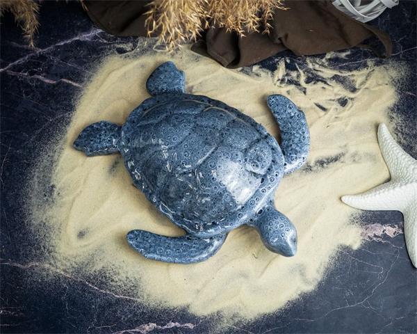 Фигурка Черепаха 33X33XH17CM, цвет серый, керамика