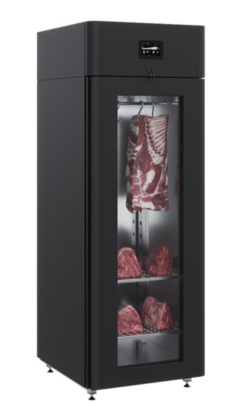 Шкаф холодильный CS107-Meat (R290) black Тип1 (дверь стекло)
