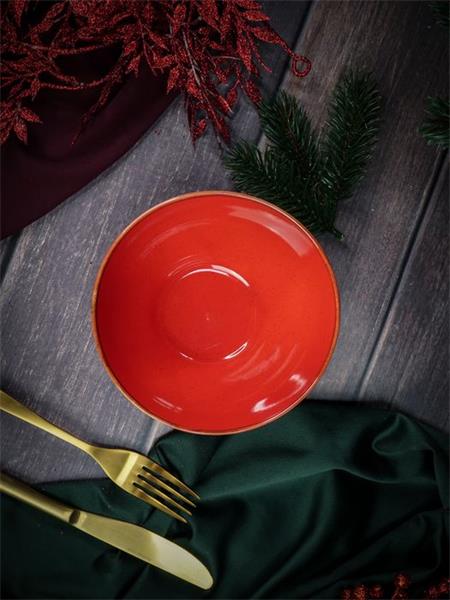 Салатник d 14 см h 7 см 550 мл фарфор цвет красный Seasons