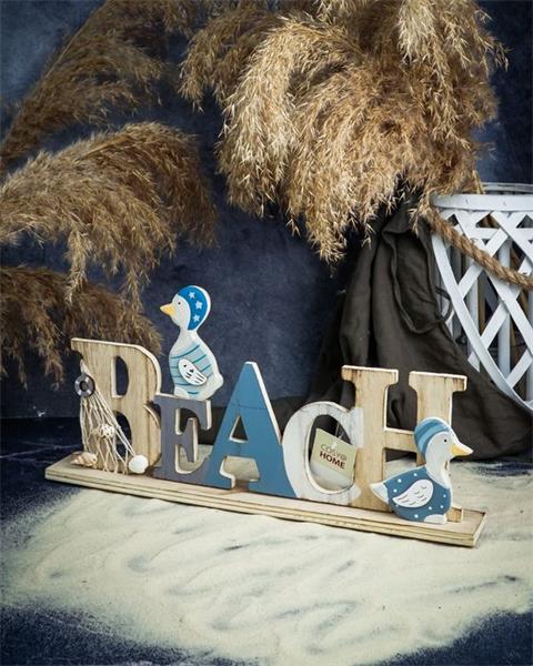 Настольная декорация Буквы "BEACH" 40X5XH17CM, дерево
