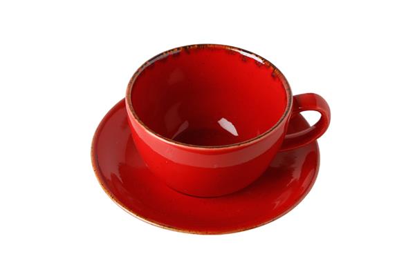 Чашка 340 мл фарфор цвет красный Seasons