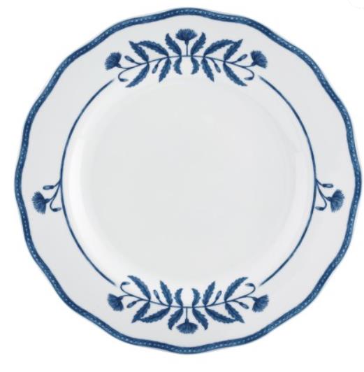 Тарелка мелкая d 32 см h 2,5 см, фарфор, цвет белый / синий, Jane blue