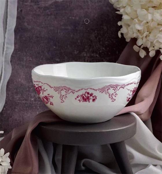 Салатник 750 мл, d 15,5 см h 7 см, фарфор, Red Rose