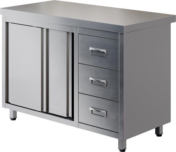 Стол производственный купе RESTOINOX СПК3Я-15/7-П