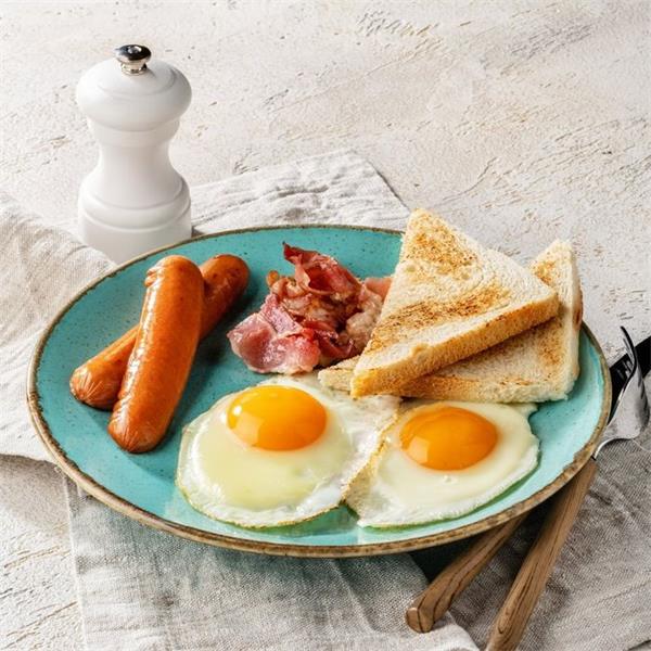 Тарелка 24 см безбортовая фарфор цвет бирюзовый Seasons