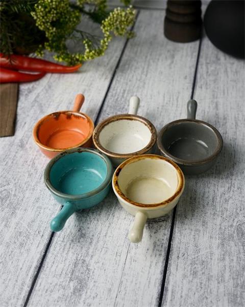 Соусник-сковорода d 6 см фарфор цвет бежевый Seasons