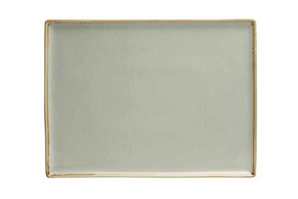 Блюдо прямоугольное 35х26 см фарфор цвет серый Seasons