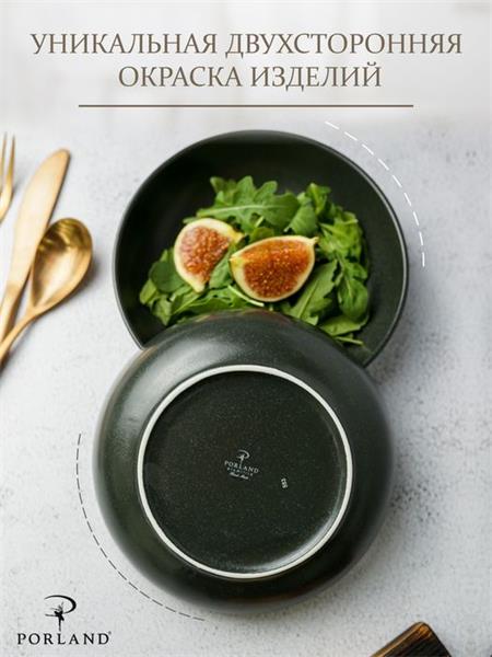 Салатник полуглубокий d 17 см h 4 см 415 мл фарфор цвет черный Seasons