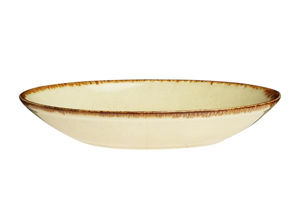 Тарелка глубокая 26 см безбортовая фарфор цвет желтый Seasons