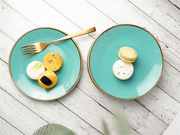 Porland Набор десертных тарелок 18 см (4 предмета), бирюзовый