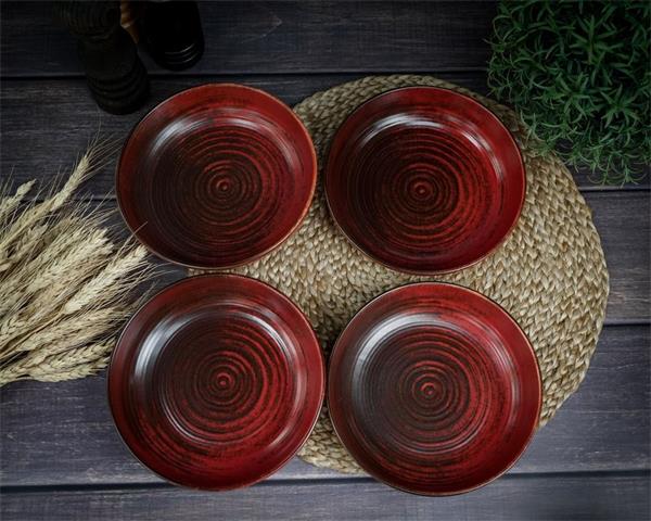 Набор салатников Lykke Red 400 мл, 4 шт