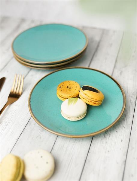 Porland Набор десертных тарелок 18 см (4 предмета), бирюзовый