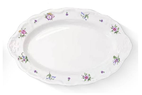 Блюдо овальное 35,5x22 см h 3,4 см, фарфор, Retro Garden