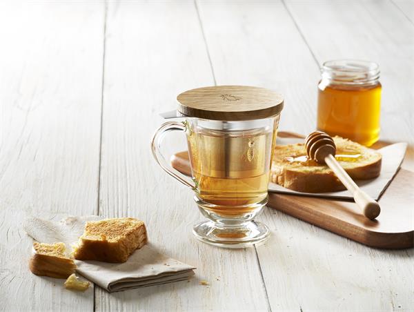 Кружка для заварки чая с металл. фильтром и  дерев.крышкой, 275 мл, h 12,2 см,  d 9,1 см, ABEILLE