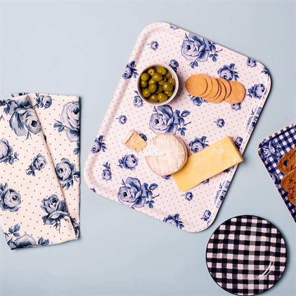 Тарелка мелкая 19 см, декор GINGHAM