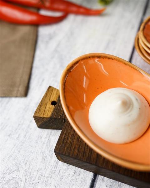 Соусник овальный 7х11 см фарфор цвет оранжевый Seasons