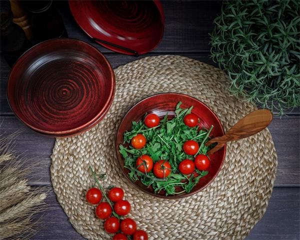 Набор салатников Lykke Red 400 мл, 4 шт