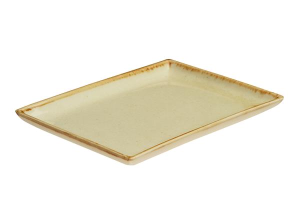 Блюдо прямоугольное 35х26 см фарфор цвет желтый Seasons