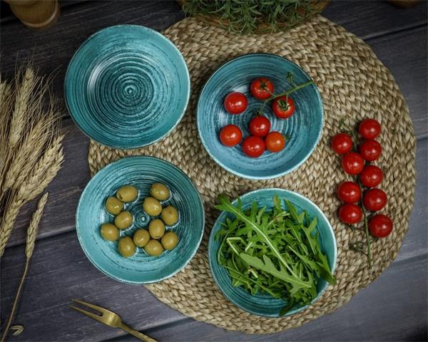 Набор салатников Lykke Turquoise 250 мл, 4 шт