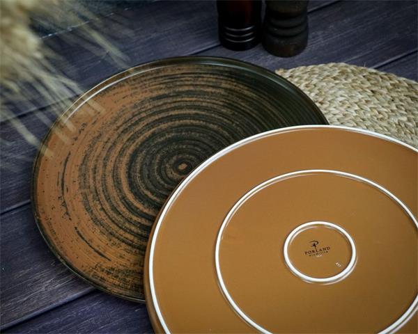 Набор тарелок с вертикальным бортом Lykke Brown 30 см, 2 шт