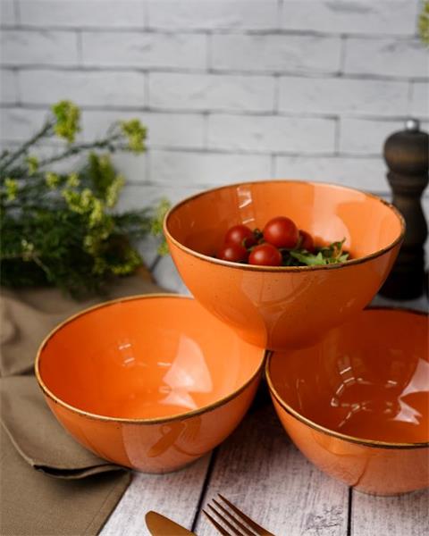 Салатник d 16 см h 8.5 см 770 мл фарфор цвет оранжевый Seasons