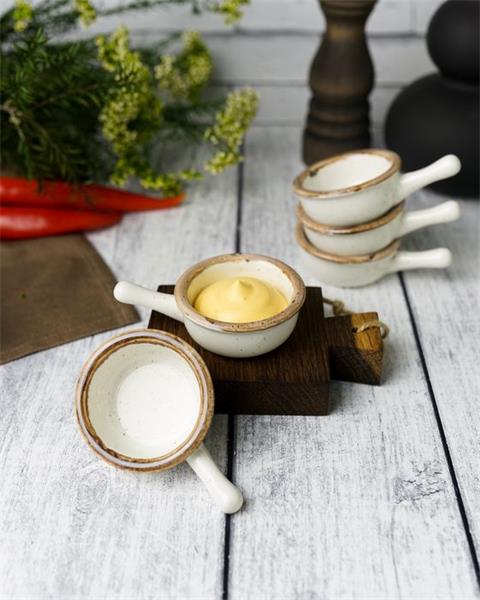 Соусник-сковорода d 6 см фарфор цвет бежевый Seasons