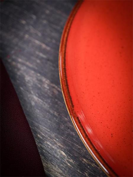 Тарелка для пиццы 20 см фарфор цвет красный Seasons