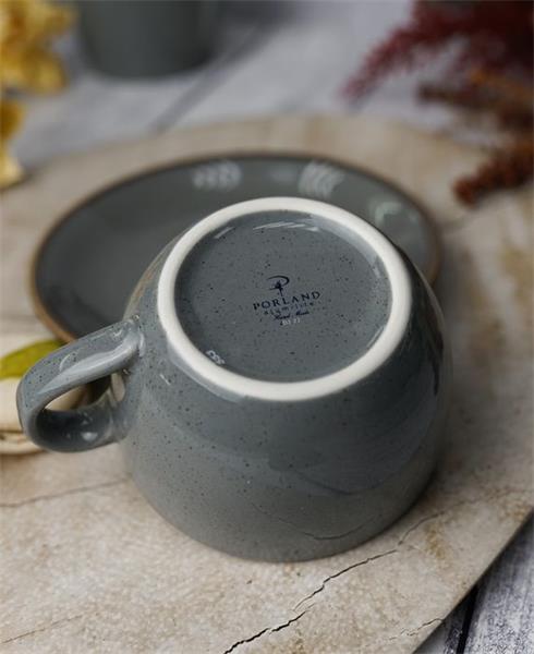 Чашка 250 мл фарфор цвет темно-серый Seasons