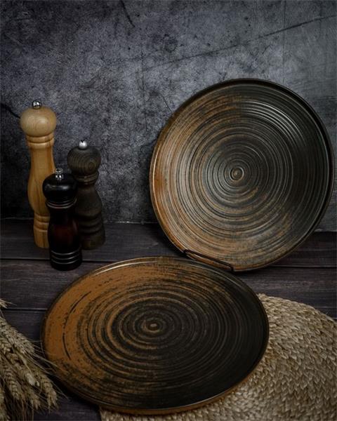 Набор тарелок с вертикальным бортом Lykke Brown 30 см, 2 шт