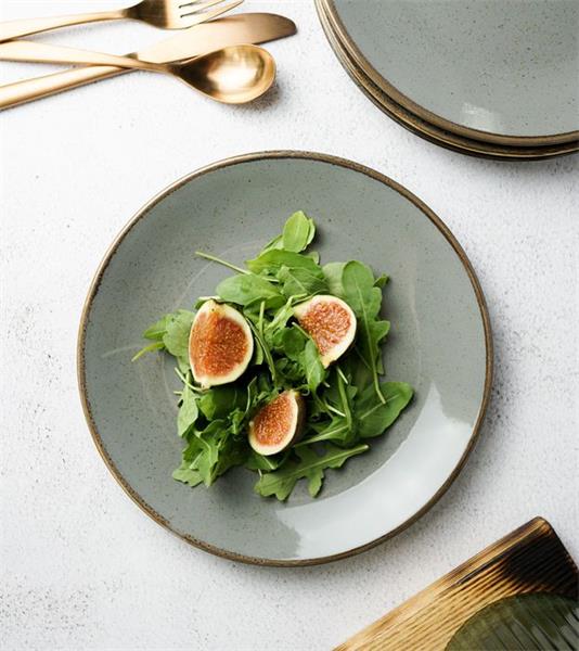 Porland Набор обеденных тарелок 24 см (4 предмета), тёмно-серый