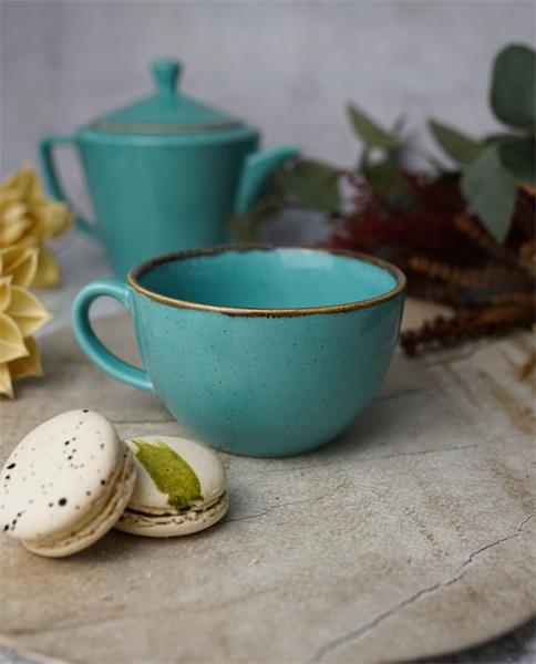 Чашка 250 мл фарфор цвет бирюзовый Seasons