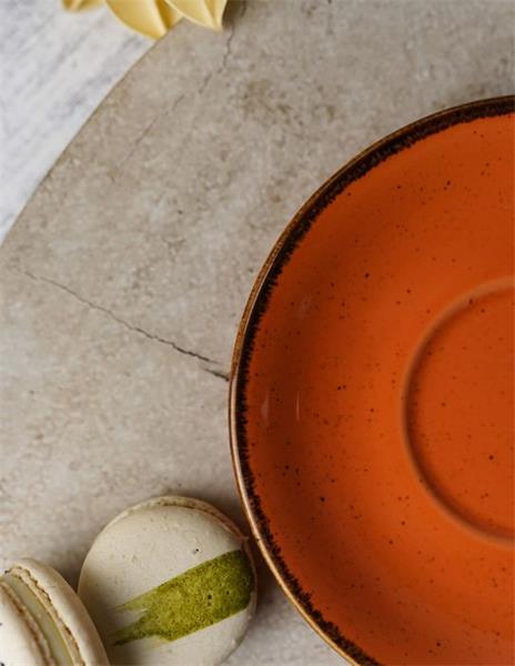 Блюдце 16 см фарфор цвет оранжевый Seasons