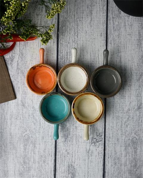 Соусник-сковорода d 6 см фарфор цвет бежевый Seasons