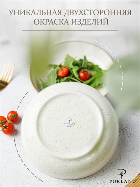 Салатник полуглубокий d 17 см h 4 см 415 мл фарфор цвет бежевый Seasons