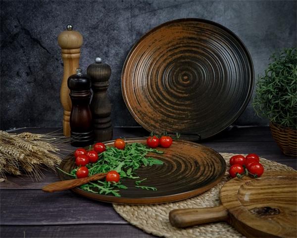 Набор тарелок с вертикальным бортом Lykke Brown 30 см, 2 шт