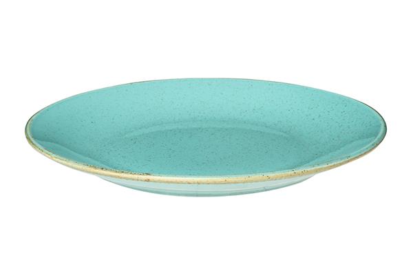 Тарелка 28 см безбортовая фарфор цвет бирюзовый Seasons