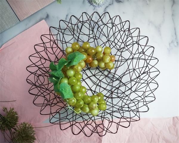 Корзина для фруктов d 33 см, h 11 см, металл, цвет медный