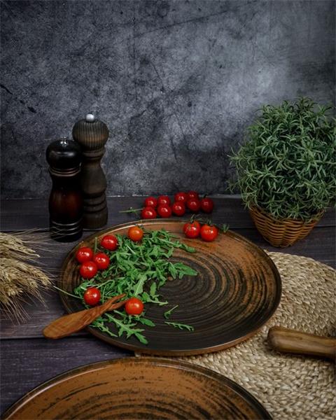 Набор тарелок с вертикальным бортом Lykke Brown 30 см, 2 шт