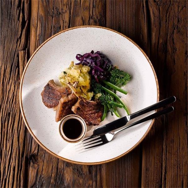 Тарелка глубокая 21 см безбортовая фарфор цвет бежевый Seasons