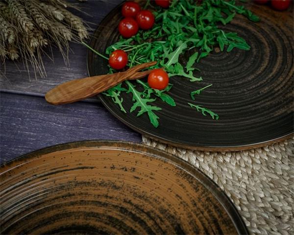 Набор тарелок с вертикальным бортом Lykke Brown 30 см, 2 шт