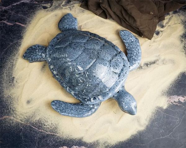 Фигурка Черепаха 33X33XH17CM, цвет серый, керамика