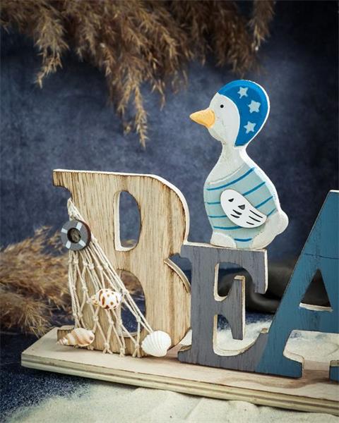 Настольная декорация Буквы "BEACH" 40X5XH17CM, дерево