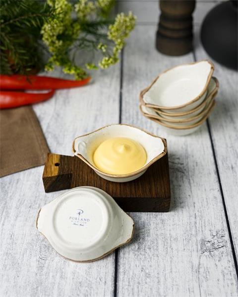 Соусник с ручками d 7 см фарфор цвет бежевый Seasons