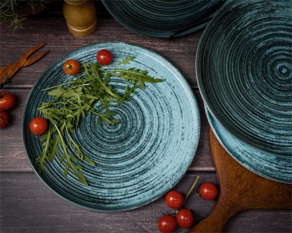 Набор тарелок с вертикальным бортом Lykke Turquoise 24 см, 4 шт